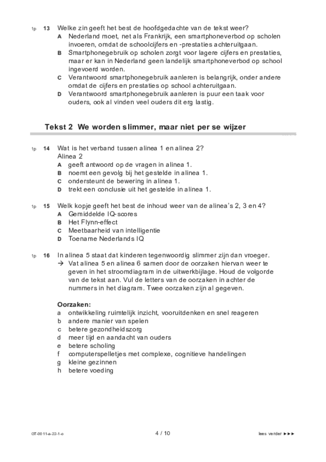 Opgaven examen VMBO GLTL Nederlands 2022, tijdvak 1. Pagina 4