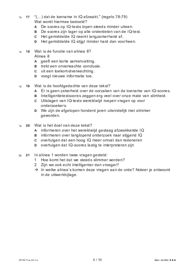 Opgaven examen VMBO GLTL Nederlands 2022, tijdvak 1. Pagina 5