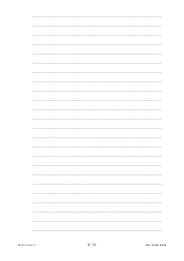 Uitwerkbijlage examen VMBO GLTL Nederlands 2022, tijdvak 1. Pagina 8