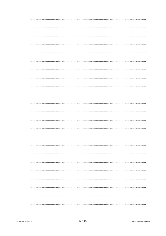 Uitwerkbijlage examen VMBO GLTL Nederlands 2022, tijdvak 1. Pagina 9