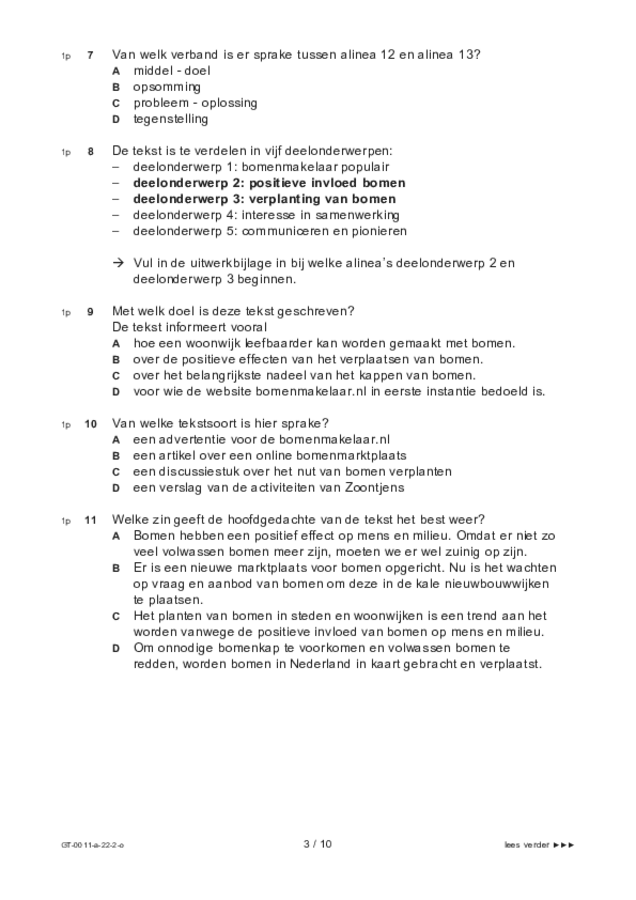 Opgaven examen VMBO GLTL Nederlands 2022, tijdvak 2. Pagina 3