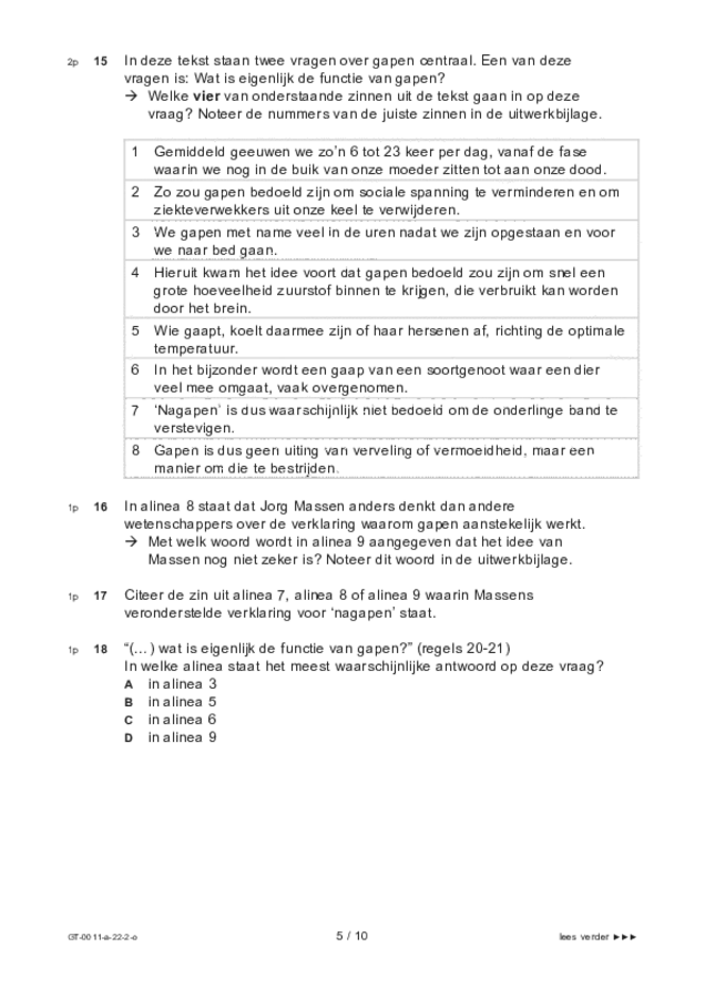 Opgaven examen VMBO GLTL Nederlands 2022, tijdvak 2. Pagina 5