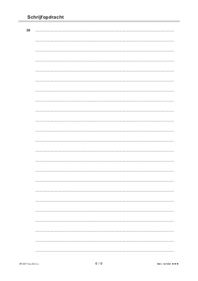 Uitwerkbijlage examen VMBO GLTL Nederlands 2022, tijdvak 2. Pagina 6