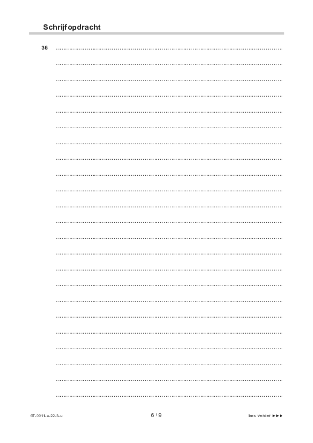 Uitwerkbijlage examen VMBO GLTL Nederlands 2022, tijdvak 3. Pagina 6