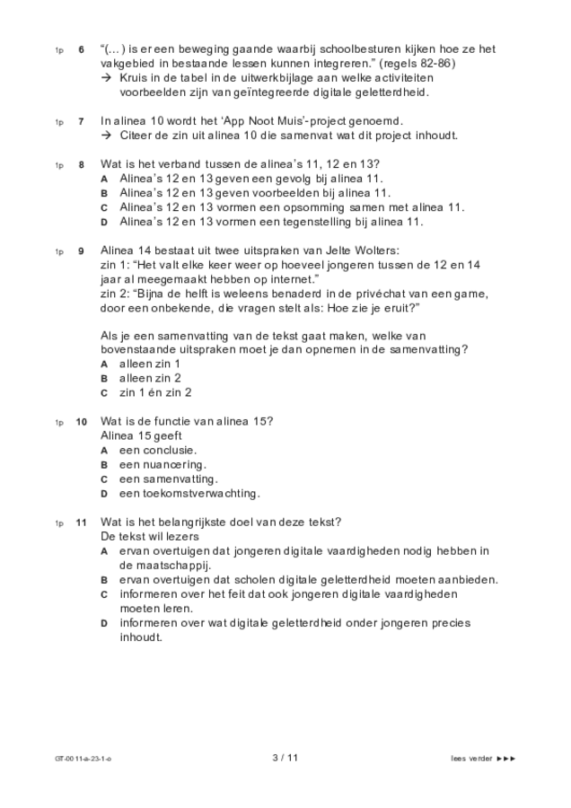 Opgaven examen VMBO GLTL Nederlands 2023, tijdvak 1. Pagina 3