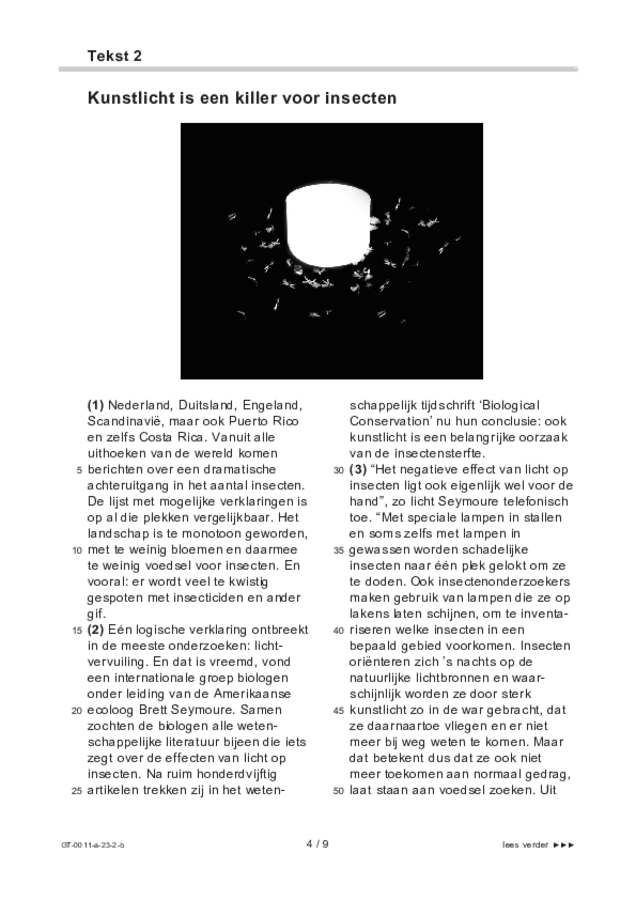 Bijlage examen VMBO GLTL Nederlands 2023, tijdvak 2. Pagina 4