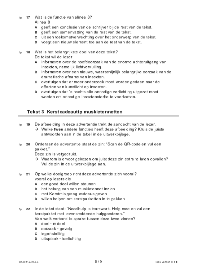 Opgaven examen VMBO GLTL Nederlands 2023, tijdvak 2. Pagina 5