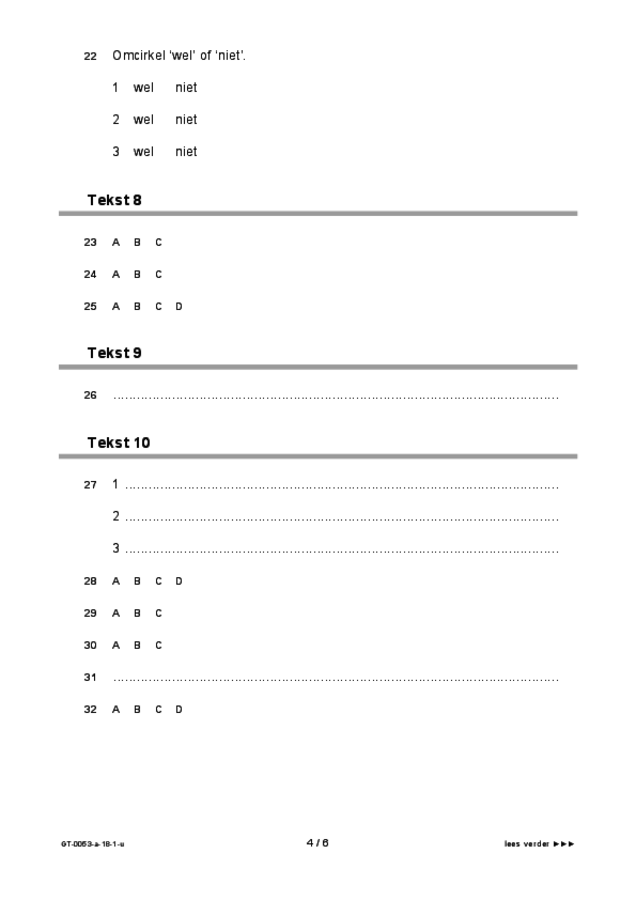 Uitwerkbijlage examen VMBO GLTL Frans 2018, tijdvak 1. Pagina 4