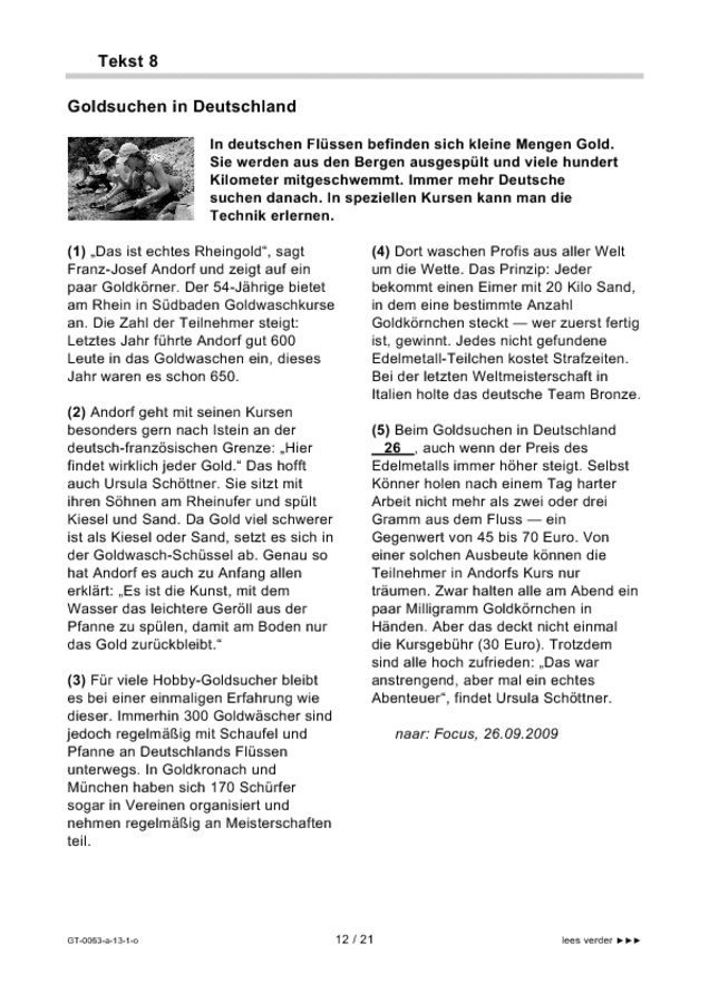 Opgaven examen VMBO GLTL Duits 2013, tijdvak 1. Pagina 12