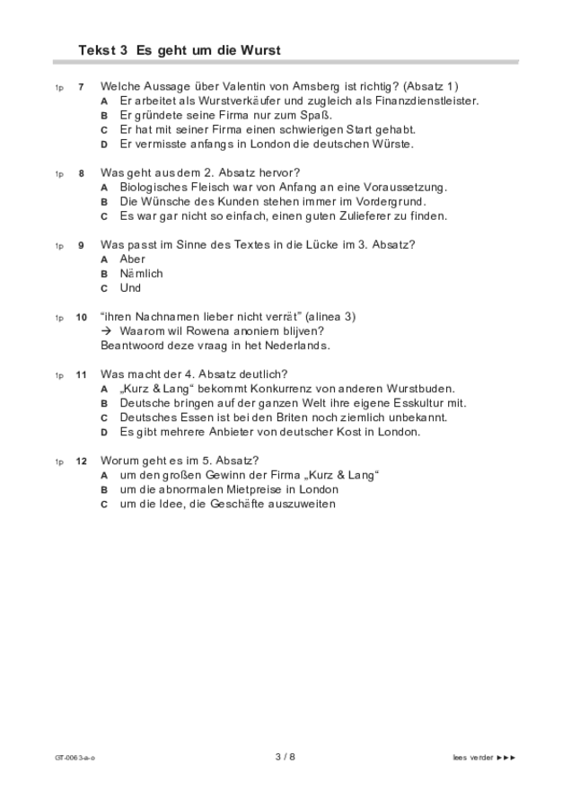 Opgaven examen VMBO GLTL Duits 2021, tijdvak 1. Pagina 3