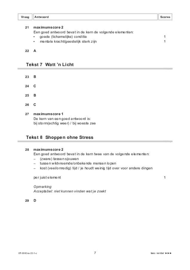 Correctievoorschrift examen VMBO GLTL Duits 2022, tijdvak 1. Pagina 7