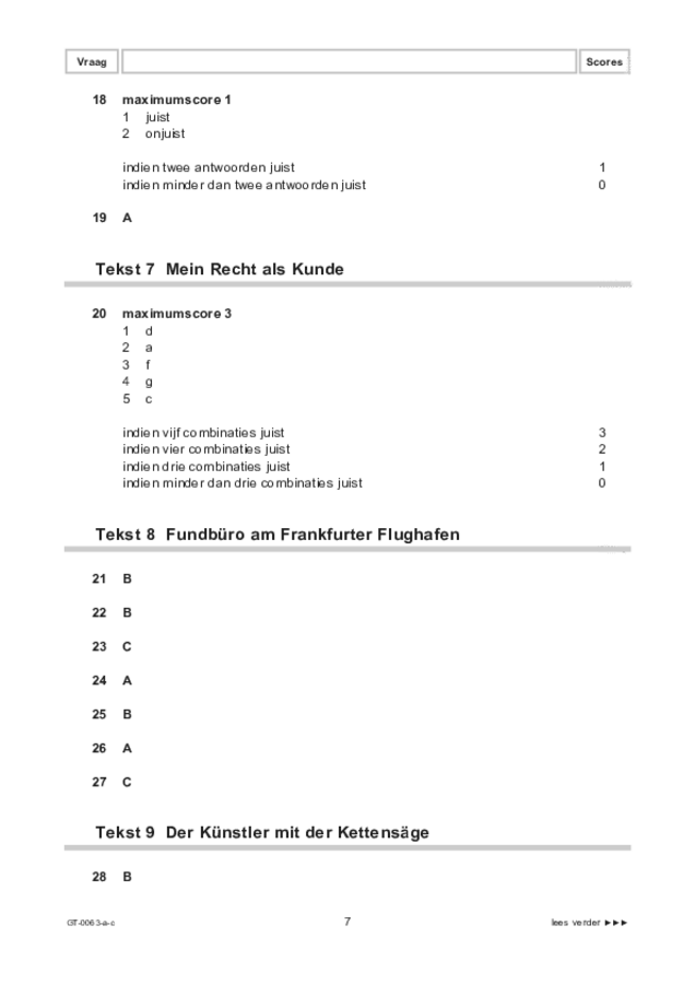 Correctievoorschrift examen VMBO GLTL Duits 2022, tijdvak 2. Pagina 7