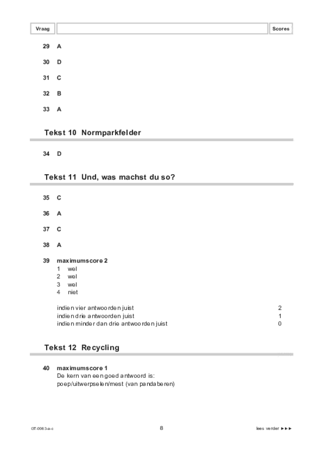 Correctievoorschrift examen VMBO GLTL Duits 2022, tijdvak 2. Pagina 8