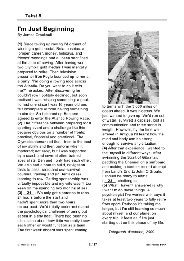 Opgaven examen VMBO GLTL Engels 2013, tijdvak 1. Pagina 12