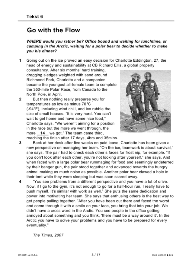 Opgaven examen VMBO GLTL Engels 2013, tijdvak 1. Pagina 8