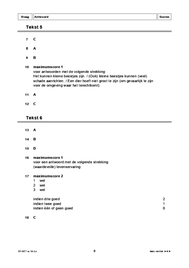 Correctievoorschrift examen VMBO GLTL Engels 2019, tijdvak 2. Pagina 6