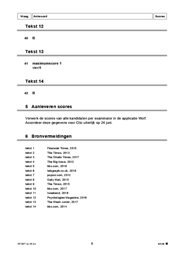 Correctievoorschrift examen VMBO GLTL Engels 2019, tijdvak 2. Pagina 9