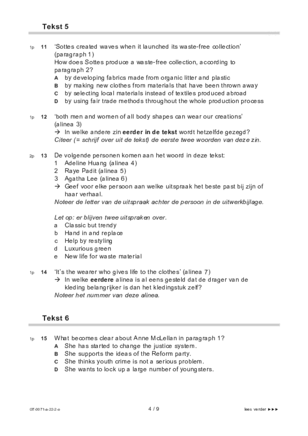 Opgaven examen VMBO GLTL Engels 2022, tijdvak 2. Pagina 4