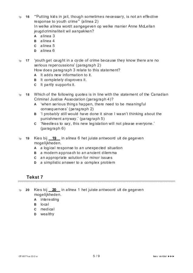 Opgaven examen VMBO GLTL Engels 2022, tijdvak 2. Pagina 5