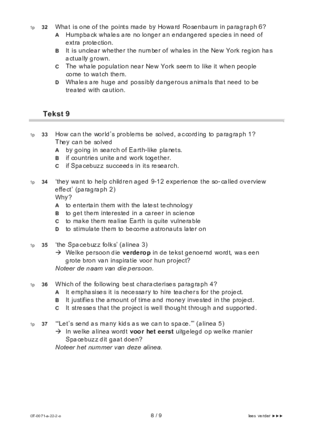 Opgaven examen VMBO GLTL Engels 2022, tijdvak 2. Pagina 8