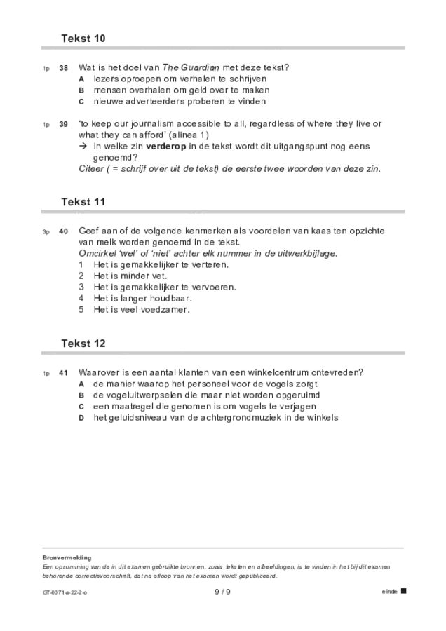 Opgaven examen VMBO GLTL Engels 2022, tijdvak 2. Pagina 9