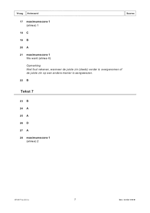 Correctievoorschrift examen VMBO GLTL Engels 2022, tijdvak 3. Pagina 7