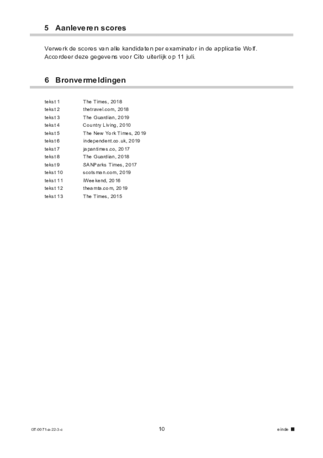Correctievoorschrift examen VMBO GLTL Engels 2022, tijdvak 3. Pagina 10