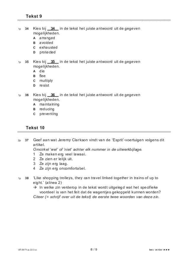 Opgaven examen VMBO GLTL Engels 2022, tijdvak 3. Pagina 8