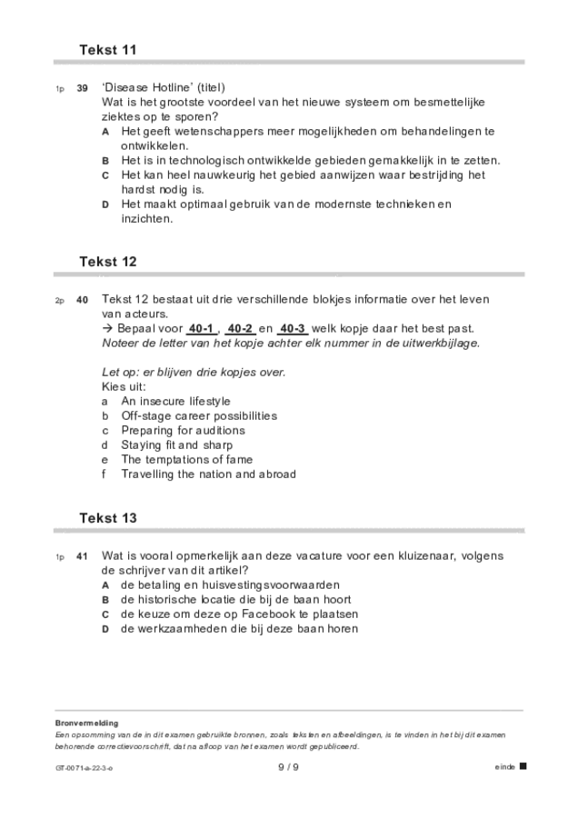 Opgaven examen VMBO GLTL Engels 2022, tijdvak 3. Pagina 9