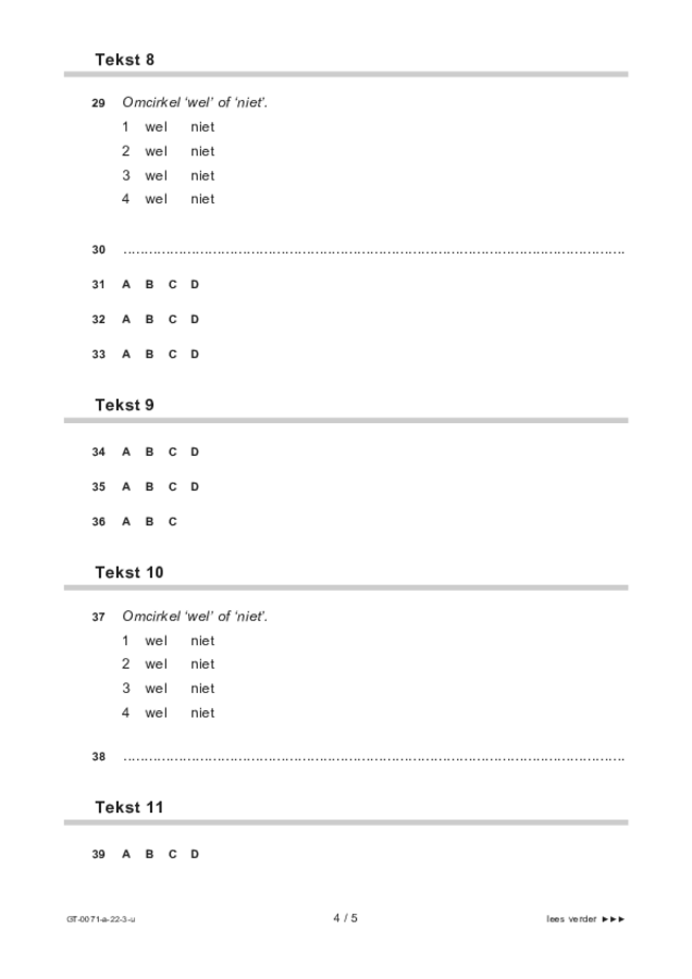 Uitwerkbijlage examen VMBO GLTL Engels 2022, tijdvak 3. Pagina 4