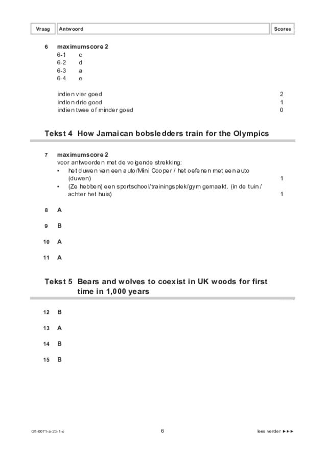 Correctievoorschrift examen VMBO GLTL Engels 2023, tijdvak 1. Pagina 6