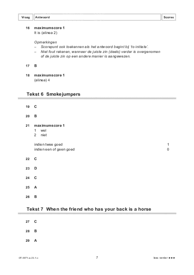 Correctievoorschrift examen VMBO GLTL Engels 2023, tijdvak 1. Pagina 7