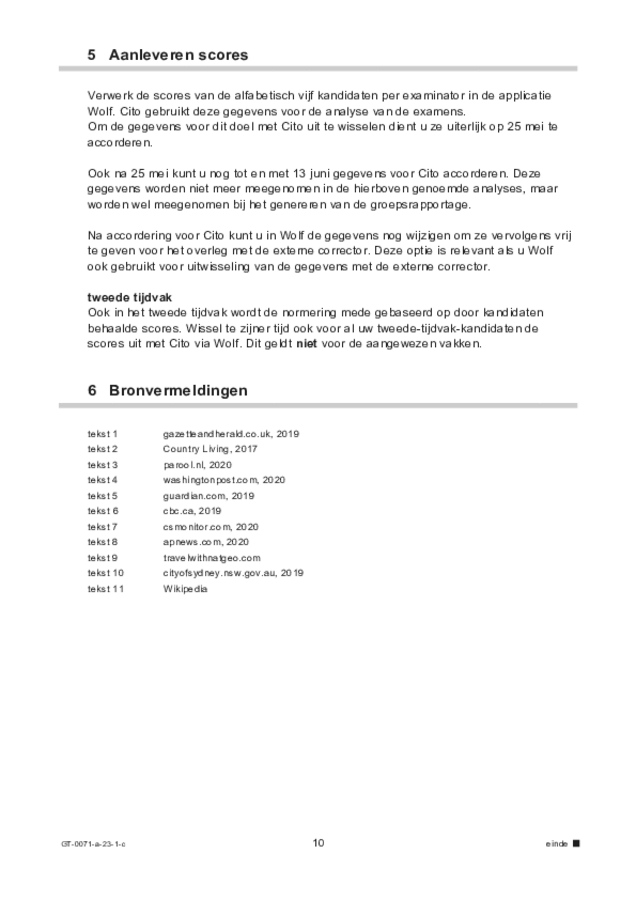 Correctievoorschrift examen VMBO GLTL Engels 2023, tijdvak 1. Pagina 10
