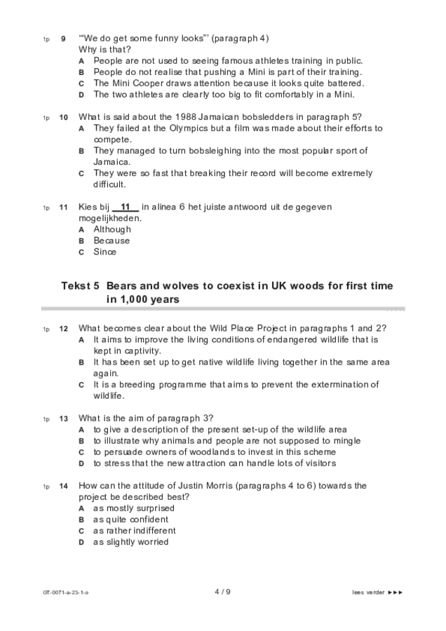 Opgaven examen VMBO GLTL Engels 2023, tijdvak 1. Pagina 4