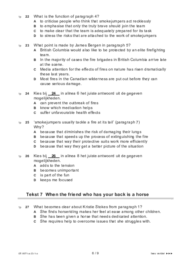 Opgaven examen VMBO GLTL Engels 2023, tijdvak 1. Pagina 6