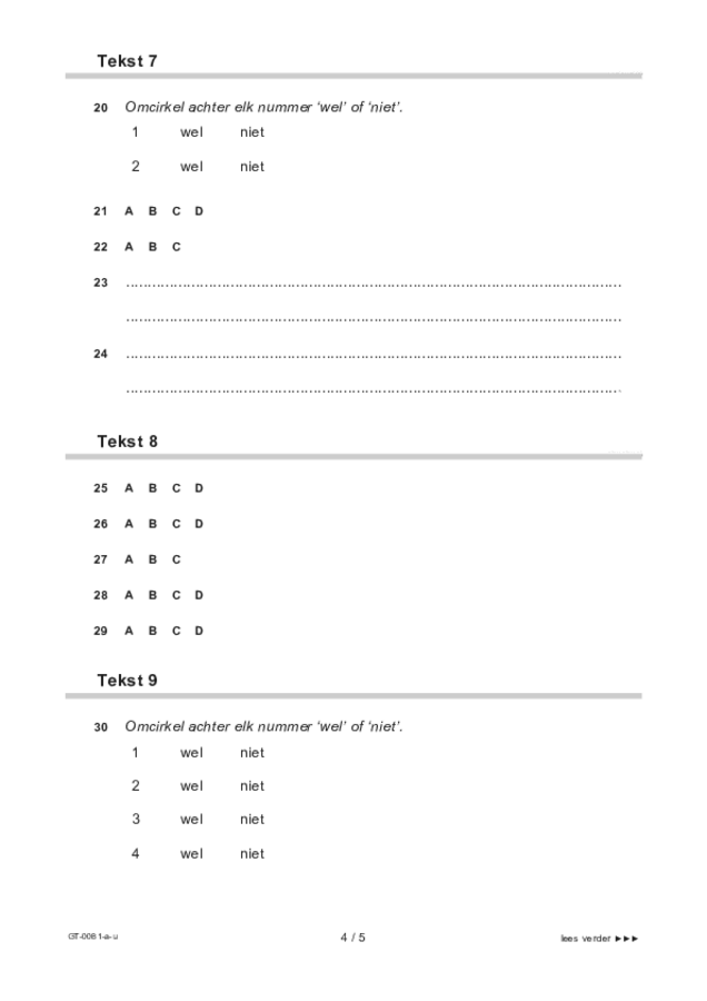 Uitwerkbijlage examen VMBO GLTL Spaans 2021, tijdvak 1. Pagina 4