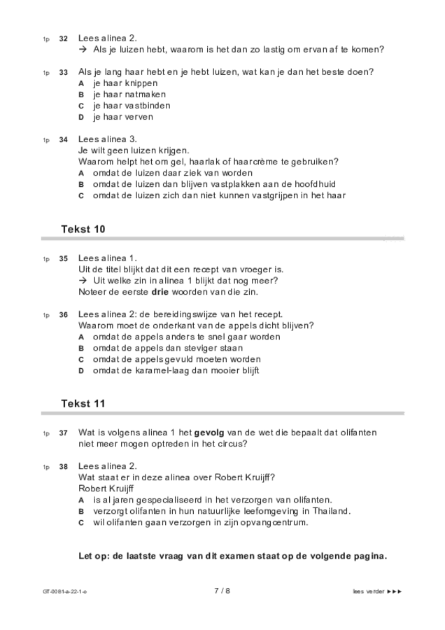Opgaven examen VMBO GLTL Spaans 2022, tijdvak 1. Pagina 7