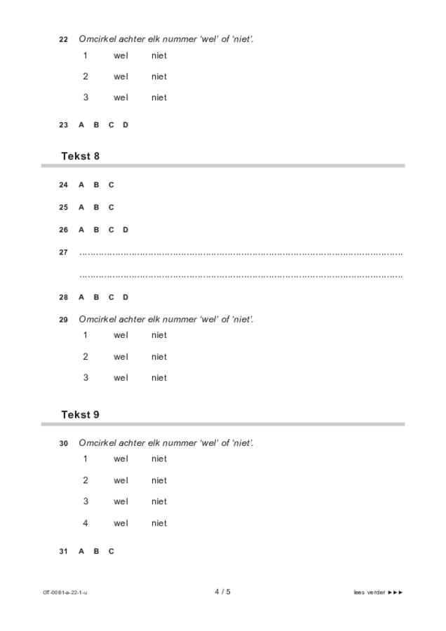 Uitwerkbijlage examen VMBO GLTL Spaans 2022, tijdvak 1. Pagina 4