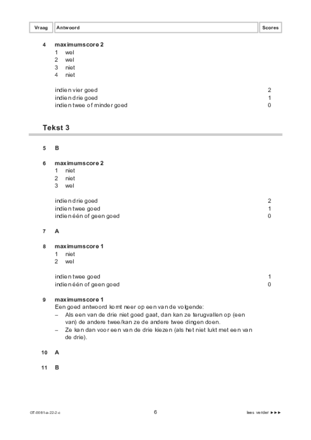 Correctievoorschrift examen VMBO GLTL Spaans 2022, tijdvak 2. Pagina 6