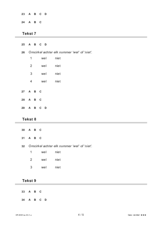 Uitwerkbijlage examen VMBO GLTL Spaans 2023, tijdvak 1. Pagina 4