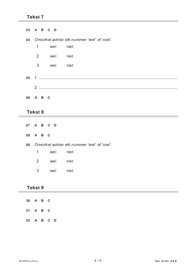 Uitwerkbijlage examen VMBO GLTL Spaans 2023, tijdvak 2. Pagina 4
