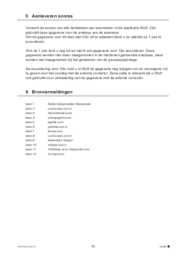 Correctievoorschrift examen VMBO GLTL Turks 2022, tijdvak 1. Pagina 10