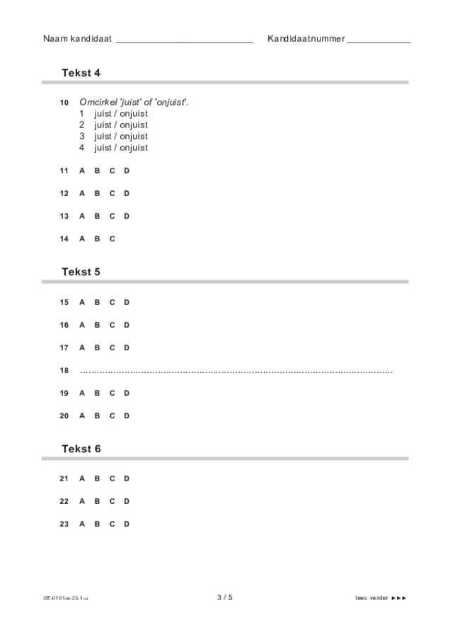 Uitwerkbijlage examen VMBO GLTL Turks 2023, tijdvak 1. Pagina 3