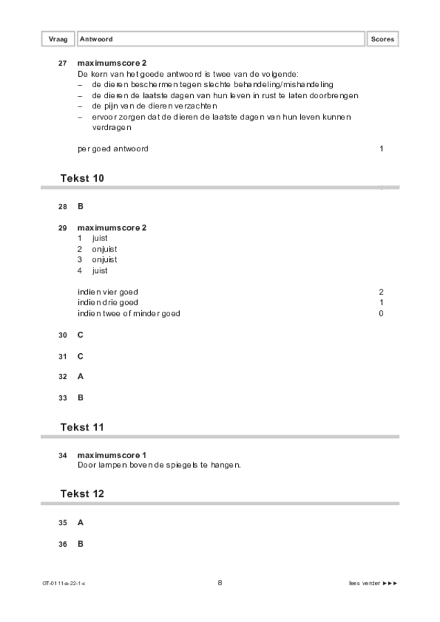 Correctievoorschrift examen VMBO GLTL Arabisch 2022, tijdvak 1. Pagina 8