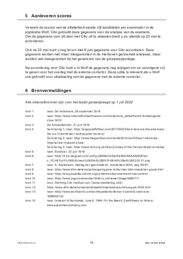 Correctievoorschrift examen VMBO GLTL geschiedenis 2022, tijdvak 1. Pagina 14