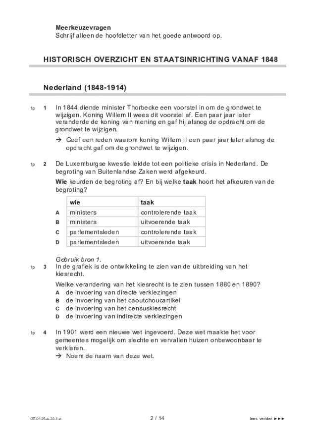 Opgaven examen VMBO GLTL geschiedenis 2022, tijdvak 1. Pagina 2