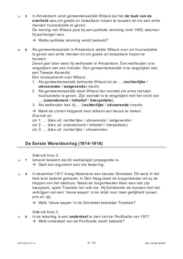 Opgaven examen VMBO GLTL geschiedenis 2022, tijdvak 1. Pagina 3