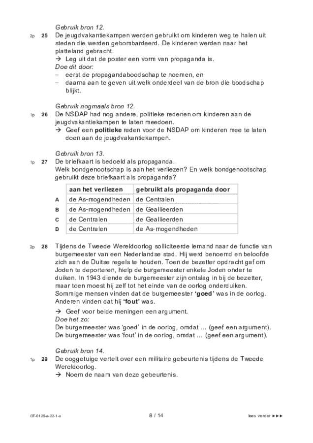 Opgaven examen VMBO GLTL geschiedenis 2022, tijdvak 1. Pagina 8