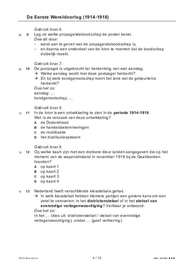 Opgaven examen VMBO GLTL geschiedenis 2022, tijdvak 2. Pagina 4