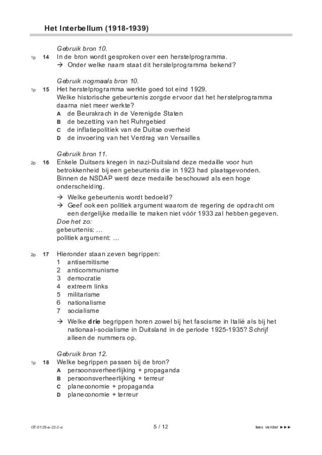 Opgaven examen VMBO GLTL geschiedenis 2022, tijdvak 2. Pagina 5